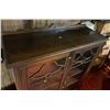 Image 3 : Antique Solid Wood with Glass Cabinet 39L x 15D x 57H