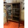 Image 4 : Antique Solid Wood with Glass Cabinet 39L x 15D x 57H