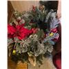 Image 2 : Assorted Collection of Christmas Decor, Garland Bells, Statues Artificial Pine and More