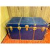 Image 1 : Antique Steamer Trunk Contents Included 40Wx22Hx21D