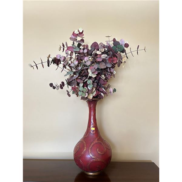 Artificial Plant In Decorative Wooden Vase 35H