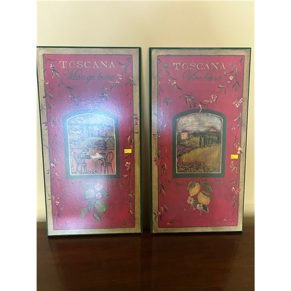 Italian Themed Art - 2 Pieces 23Hx12W