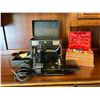 Image 1 : Old Fashion Singer Sewing Machine With Sewing Supplies