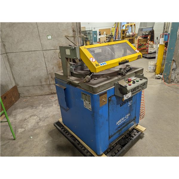 PERTICI UNIVER 50 MITER SAW WITH PNEUMATIC TWO WAY CLAMPING. MODEL 08C116. 220V 3 PHASE