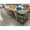 Image 3 : MAGNUM 12" MANUAL SHEAR ON ROLLING CART ATTACHED TO 4X8' WOOD WORK TABLE.