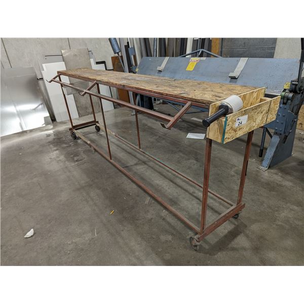 10' ROLLING WORK BENCH. 34" OVERALL WIDTH. 45"H