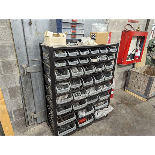 NUT & BOLT RACK WITH CONTENTS, SOME STAINLESS - Able Auctions