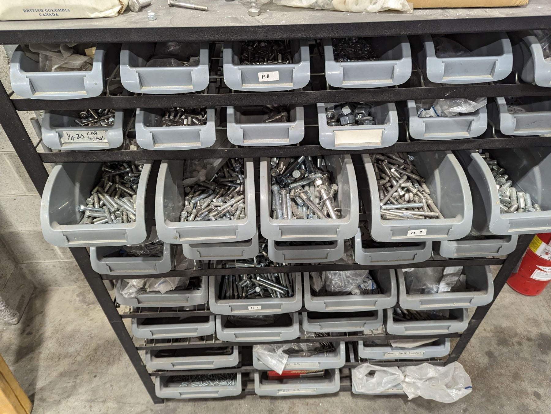 NUT & BOLT RACK WITH CONTENTS, SOME STAINLESS - Able Auctions