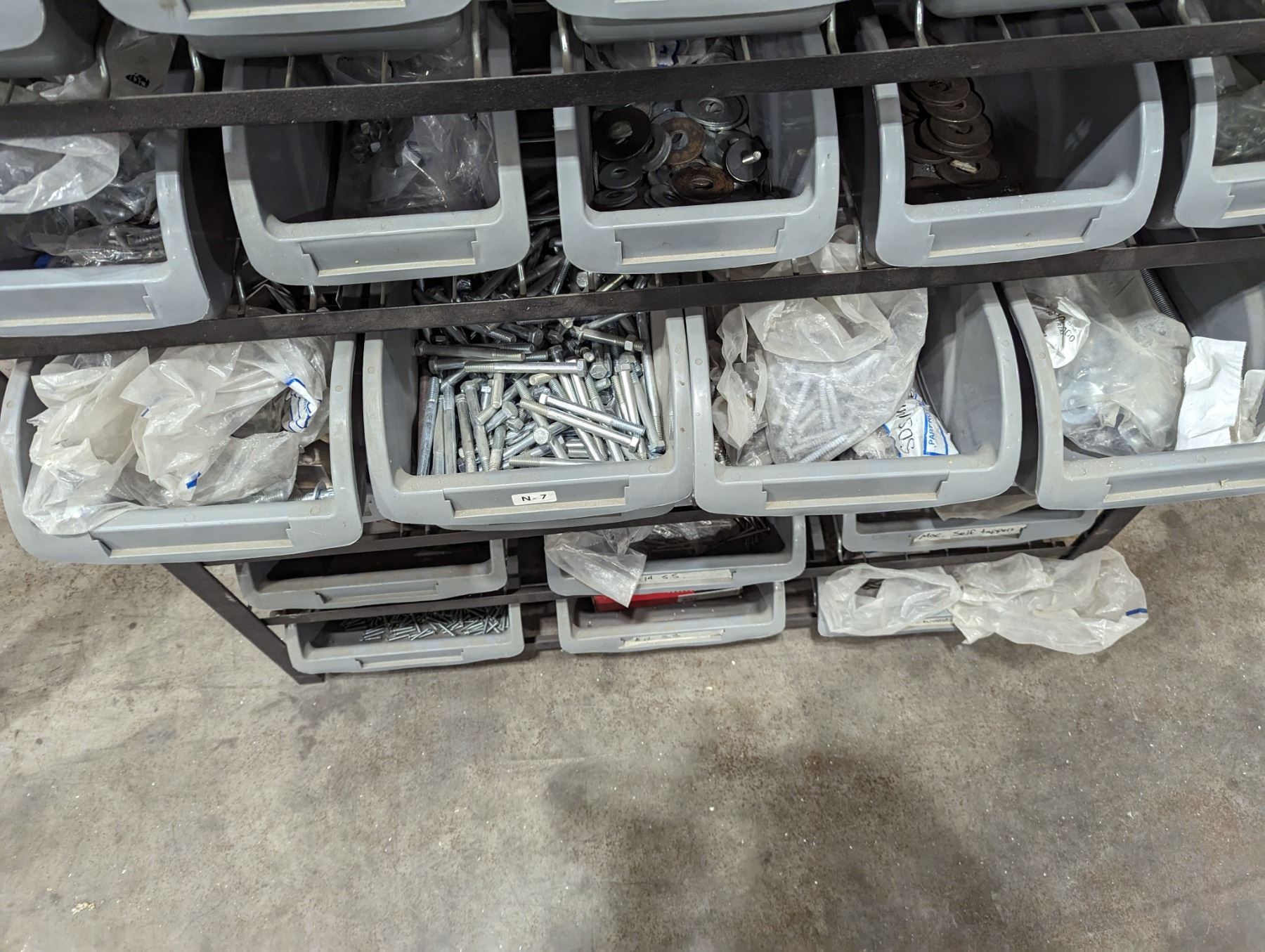 NUT & BOLT RACK WITH CONTENTS, SOME STAINLESS - Able Auctions