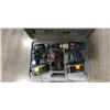 Image 4 : GROUP LOT 3 NI-CAD DRILL KITS. 2 ARE BOSCH MODEL 34614, 1 RYOBI MODEL SA1802
