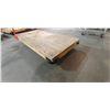Image 2 : 60" X 30" SHOP DOLLY.  HARDWOOD DECK. 5" WHEELS. FRONT BUMPER WHEELS