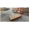 Image 2 : 60" X 30" SHOP DOLLY.  HARDWOOD DECK. 5" WHEELS. FRONT BUMPER WHEELS