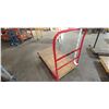 Image 2 : 60" X 30" SHOP DOLLY.  HARDWOOD DECK. 5" WHEELS. FRONT BUMPER WHEELS