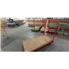 Image 2 : 60" X 30" SHOP DOLLY.  HARDWOOD DECK. 5" WHEELS. FRONT BUMPER WHEELS