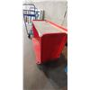 Image 2 : 51"X27" RED SHOP CART ON WHEELS