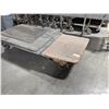 Image 1 : 7'X3' WHEELED WOOD SHOP DOLLY WITH 8" WHEELS & 3 RUBBER MATS