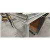 Image 2 : 4X8' ALUMINUM FRAME TABLE WITH WOOD TOP-NO CONTENTS. REMOVABLE LEGS