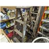 Image 2 : 5' WOOD STEP LADDER AND 2 SMALLER STEP LADDERS