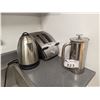 Image 1 : GROUP LOT T-FAL TOASTER, ELECTRIC KETTLE AND STAINLESS FRENCH PRESS