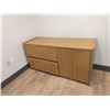 Image 6 : CONTENTS OF UPSTAIRS END OFFICE. 48" WHITE BOARD, 5' CREDENZA, ASST CHAIRS, 4 ASST DESKS, STAPLER