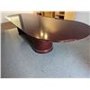 Image 2 : 12'X4' DOUBLE PEDESTAL BOARDROOM TABLE. BEAUTIFUL HARDWOOD.