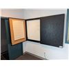Image 3 : 6'X4' WHITEBOARD WITH STAINED OAK DOUBLE DOORS (THEY HAVE CORK BOARD INSIDE).