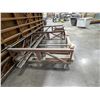 Image 4 : 14'X9' METAL BASED WORK TABLE ON 8" WHEELS. FLIPS