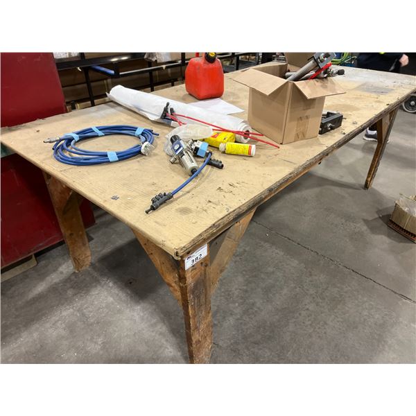 4X8 WOOD TABLE WITH 3" VICE
