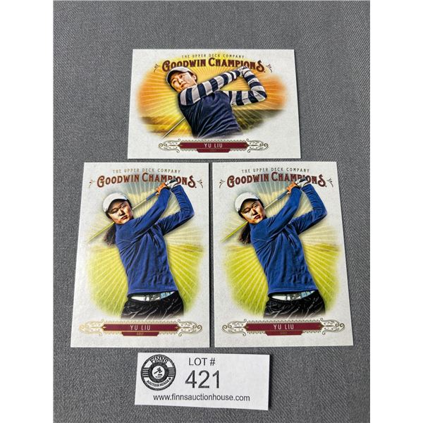 2018 Upper Deck Goodwin Champions Yu Liu Golf Cards #46 & #96