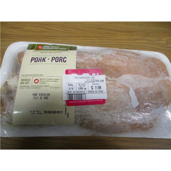 SHELF PULLS (AS IS):  PORK TENDERLOIN FILET (APPROX. $11.98)