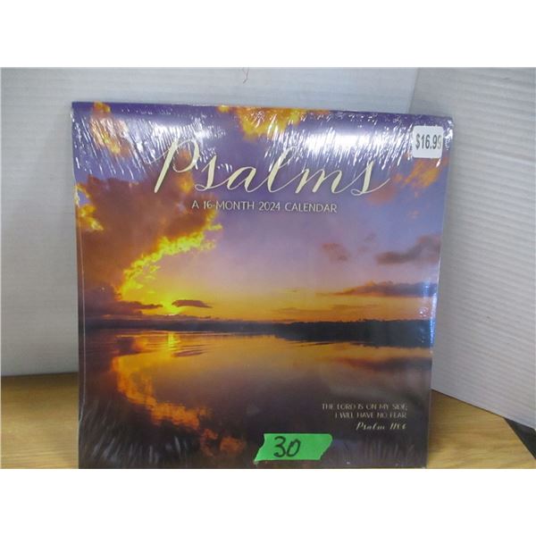 NEW:  16 MONTH PSALMS CALENDAR (12" X 12")