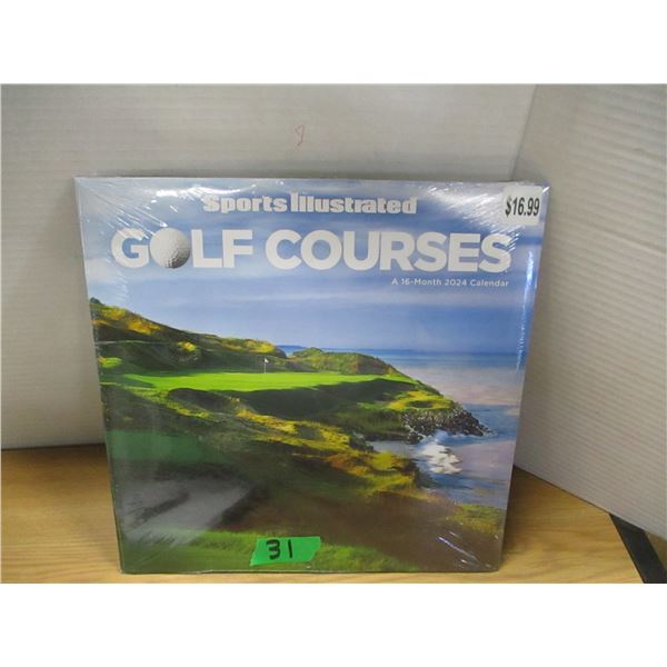 NEW:  16 MONTH GOLF COURSE CALENDAR (12" X 12")