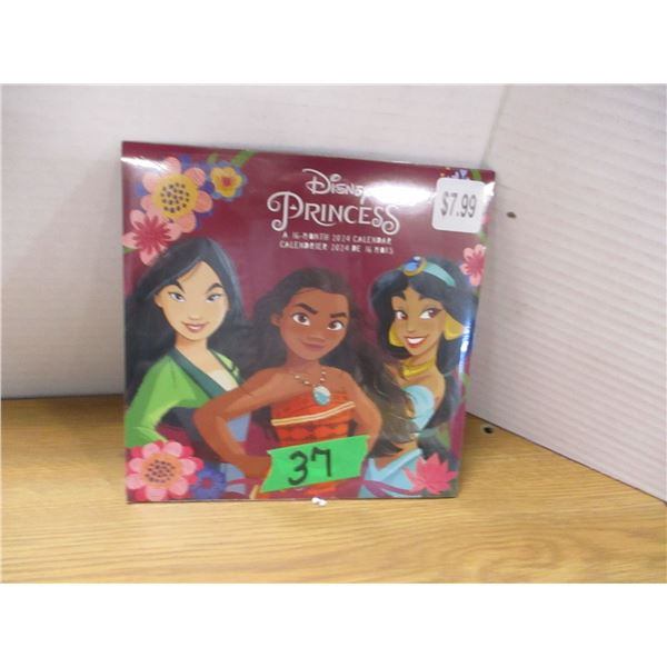 NEW:  16 MONTH DISNEY PRINCESS CALENDAR (7" X 7")