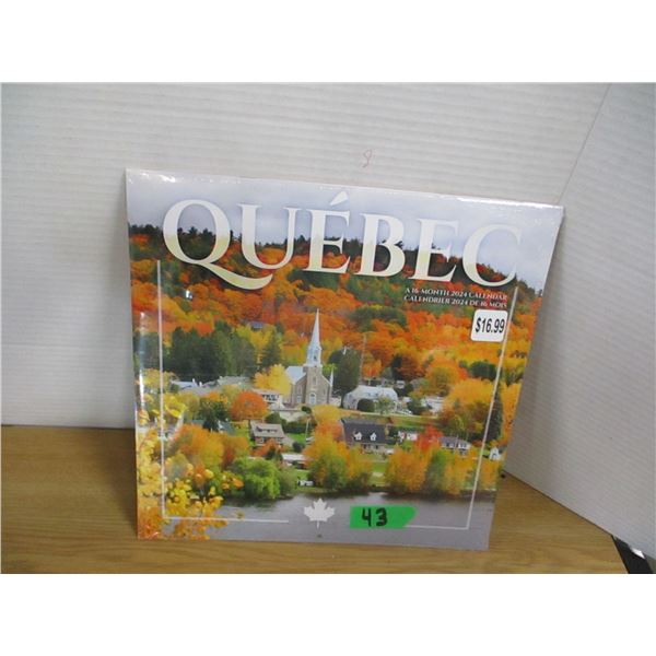 NEW:  QUEBEC 16 MONTH CALENDAR (12" X 12")