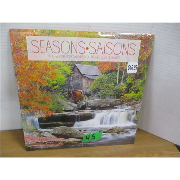 NEW:  SEASONS 16 MONTH CALENDAR (12" X 12")