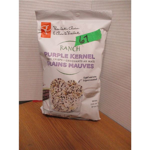 SHELF PULLS (AS IS):  RANCH PURPLE KERNAL CORN CHIPS (110G) - BAG