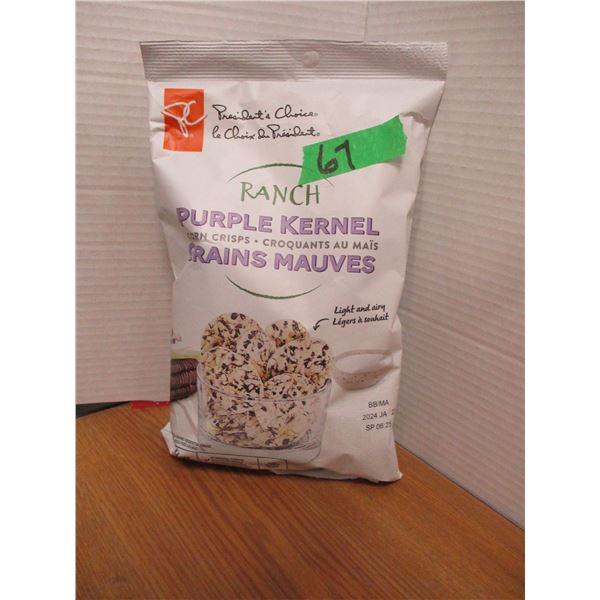 SHELF PULLS (AS IS):  RANCH PURPLE KERNAL CORN CHIPS (110G) - BAG