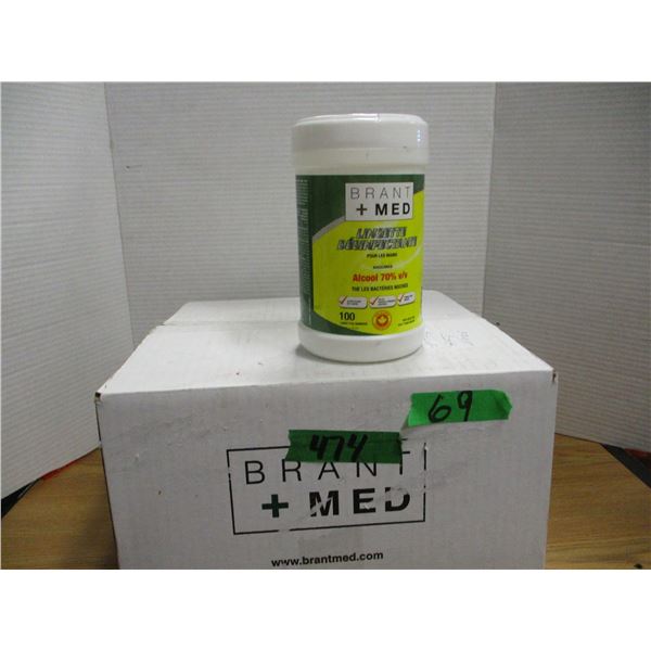 NEW:  BRANDT MEDI WIPES (9 X 100 WIPES) - CASE