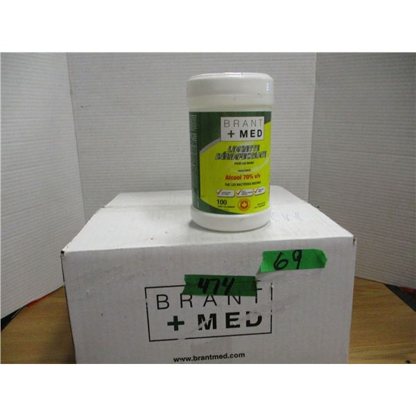 NEW:  BRANDT MEDI WIPES (9 X 100 WIPES) - CASE