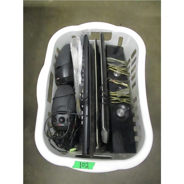 BASKET C/W ASSORTED ELECTRONICS