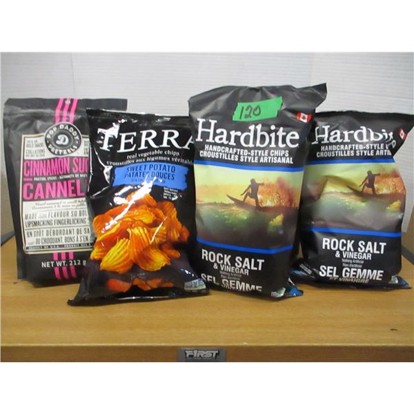 SHELF PULLS (AS IS):  4 BAGS OF ASSORTED CHIPS