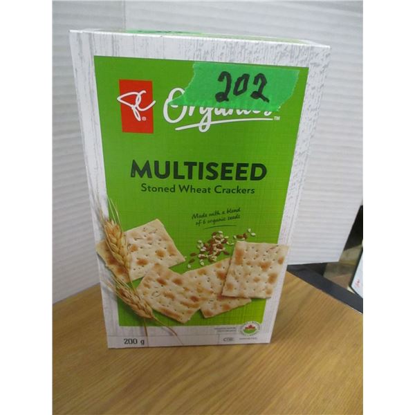 SHELF PULLS (AS IS):  MULTI SEED WHEAT CRACKERS (200G) - BOX
