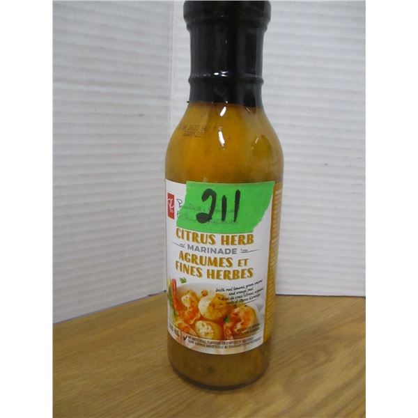 SHELF PULLS (AS IS):  CITRUS HERB MARINADE (350ML) - BOTTLE