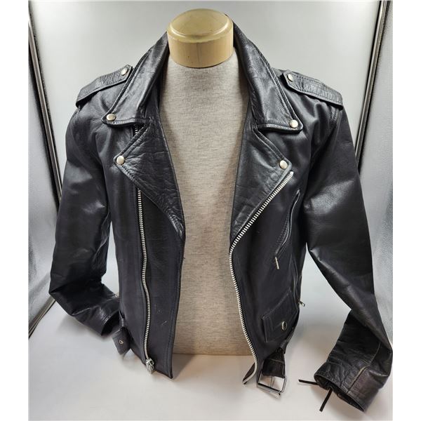 Vintage Genuine Leather Jacket Size 48