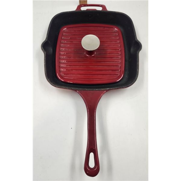 Oliver Remy Cast Iron Grill Pan with Press Lid