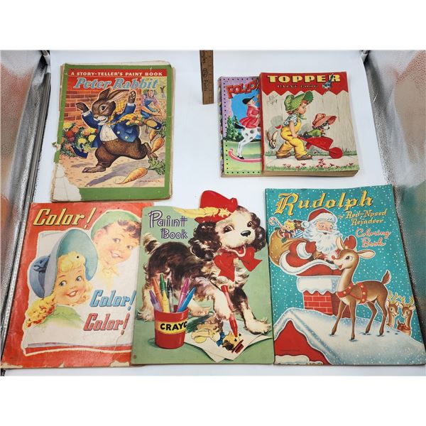 Vintage Coloring Book Lot