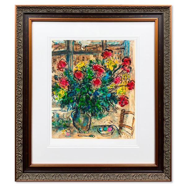 Le Bouquet Devant La Fenetre by Chagall (1887-1985)