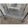 Image 2 : Metal Mesh Rolling 4-Tier Adjustable Shelf