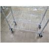 Image 2 : Metal Mesh Rolling 4-Tier Adjustable Shelf