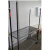 Image 1 : Rolling 2-Tier Adjustable Shelf 24"x32"x66"H